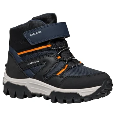 Image of Geox Himalaya BOY ABX Winter boots for kids, Size: 11K, Navy/black Imitation leather/ textile
