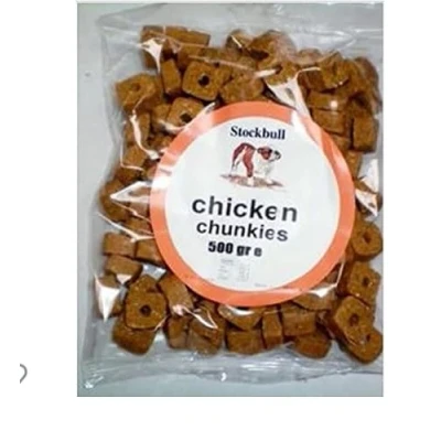 Image of STOCKBULL CHICKEN CHUNKIES 500G PER PACK. TRAINING DOG TREAT PILL POCKET 1 OR 3 PACKS (1 PACK)