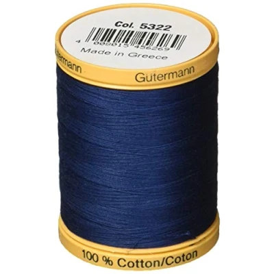 Image of Gutermann 876 yd Natural Cotton Thread Solids, Navy