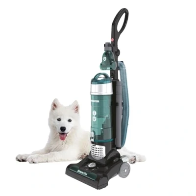 Image of Hoover TH31B002001 Breeze Evo Bagless Pets Upright Vacuum Cleaner, 18/8 Stainless Steel, 850 W, 3 liters, Black/Turquoise