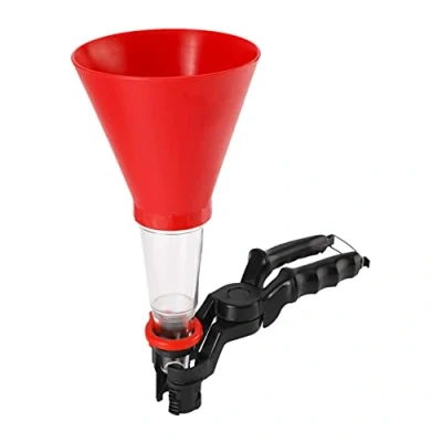 Image of Car Universal Engine Oil Funnel Adjustable Adapters Spill Proof Filter Tool Set