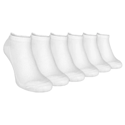 Image of Sock Snob 6 Pack Mens Low Cut Quarter Length Bamboo Organic Cotton Trainer Socks (11 14 UK, White)