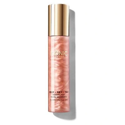 Image of ICONIC London Prep Set Tan Fake Spray Facial Tanning Water with Shimmering Pearl Pigments Enriched Hyaluronic Acid and Vitamins A, E &amp; F Original