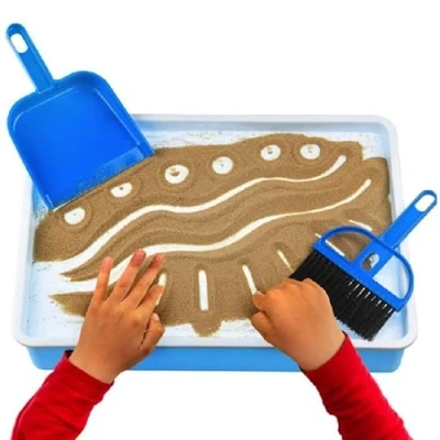 Image of LED Light Box For Sand Drawing Sensory Play Complete Set &amp; Dustpan/Brush