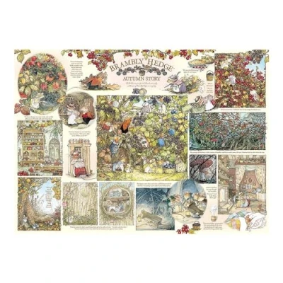 Image of Cobble Hill 1000 Piece Puzzle Brambly Hedge Autumn Story Sample Poster Included