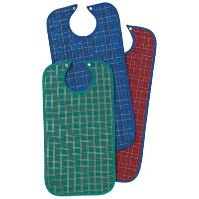 Image of HOMECRAFT Everyday Bib, Waterproof Adult Clothing Protector from Spills and Stains, Mealtime Bib Protector, Dinning Aid Apron, Washable, Small, Blue, (Eligible for VAT relief in the UK)