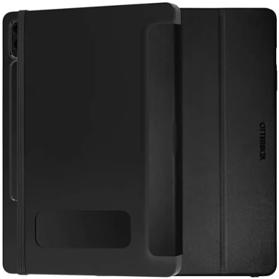 Image of OtterBox React Folio Case for Samsung Galaxy S9 FE+, Shockproof, Drop proof, Ultra Slim Protective Case, Tested to Military Standard, Black, Non Retail Packaging