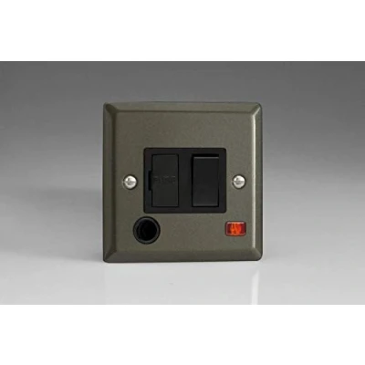 Image of Varilight 13A Switched Fused Spur + Neon Flex Outlet Graphite 21 XP6FONB