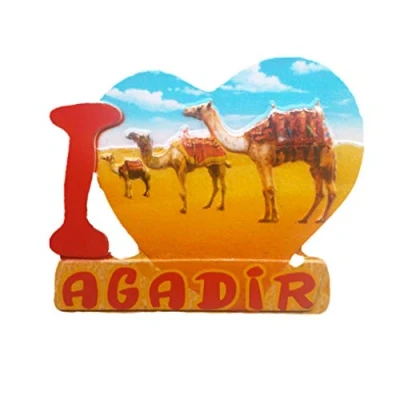 Image of 3D Agadir Morocco Fridge Magnet Travel Souvenir Gift Home Kitchen Refrigerator Decoration Magnetic Sticker Craft Collection