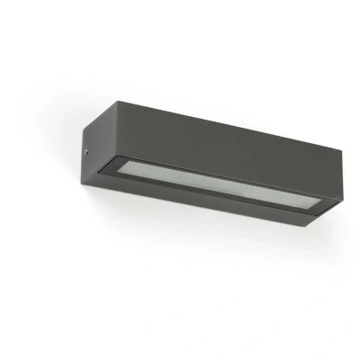 Image of Lako Integrated LED Down Lighter Outdoor Wall Light Grey, 3000K, IP65
