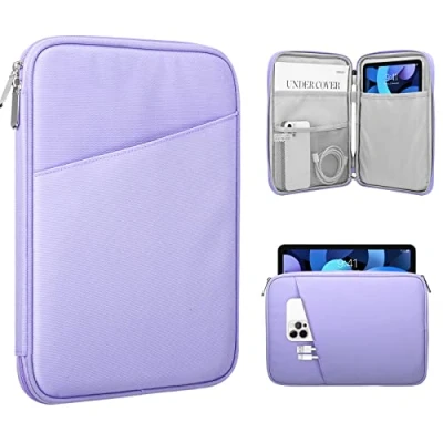 Image of TiMOVO 9 11&quot; Tablet Sleeve for iPad 10th Gen. 10.9&quot;, 9th/8th/7th 10.2&quot;, Air 11/Air 5th/4th 10.9&quot;,Galaxy Tab A9+/A9 Plus 11&quot;, Protective Bag with Pocket, Purple