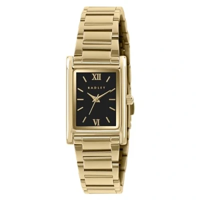 Image of RADLEY Womens Tank Gold Plated Stainless Steel Rectangular Bracelet Watch