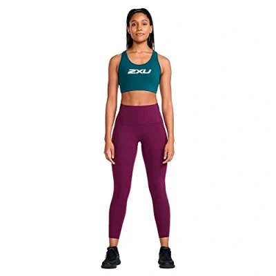 Image of 2XU Women&#039;s Form Stash Hi Rise Comp Tight Compression Pants, Beet/Beet, L