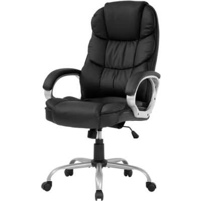 Image of BestOffice Office Chair Computer High Back Adjustable Ergonomic Desk Executive PU Leather Swivel Task with Armrests Lumbar Support