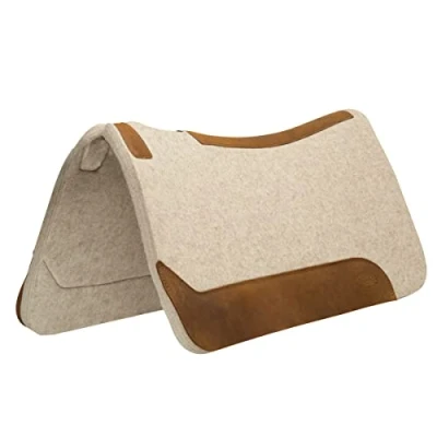 Image of Weaver Leather 35 2712 1 Contoured Wool Blend Felt Saddle Pad, 1&quot;, Tan