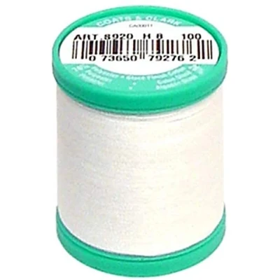 Image of Coats Dual Duty Plus Button and Carpet Thread 50 Yards White (s920 0100)50