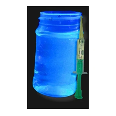 Image of Glowing Fluorescent Dye, Liquid: Neon UV Blacklight Reactive Concentrate (Clear Cloudy Blue)