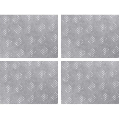 Image of vidaXL Aluminium Checker Plates 4 Pack Anti Slip 40x30 cm