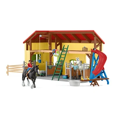 Image of Schleich 42485 Horse stable, 10.5 x 49 34.5 cm