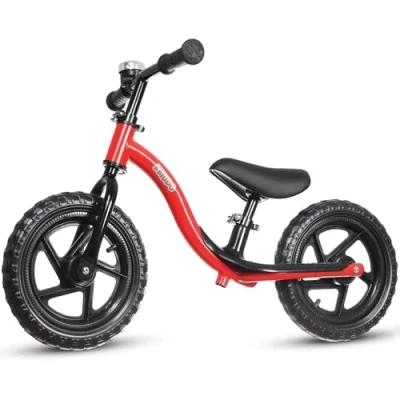 Image of KRIDDO Toddler Balance Bike 2 Year Old, Age 18 Months to 4 Years Early Learning Interactive Push Bicycle with Steady Balancing and Footrest, Gift for 5 Boys Girls, Red
