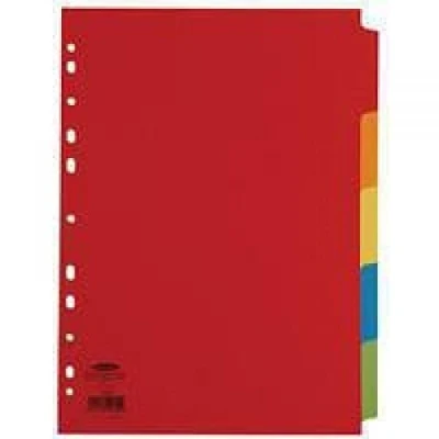 Image of Concord 5 Part Assorted Heavy Weight Bright A4 Divider