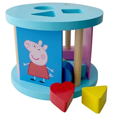 Image of Peppa Pig Wooden Sorting Box, Improves Sensory Skills &amp; Early Development, Toy for +1 Year Olds, Officially Licensed by