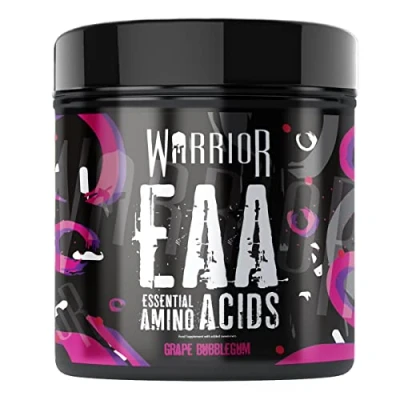 Image of Warrior EAA Essential Amino Acids 360g Provides Exceptional Support for Recovery &amp; Muscle Soreness Formula Includes Cyclic Dextrin, Taurine and More, Grape Bubblegum
