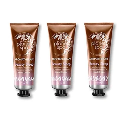 Image of Pack of 3 Avon Planet Spa Aromatherapy Beauty Sleep Hand Cream with French Lavender and Chamomile Essential Oils x 30ml