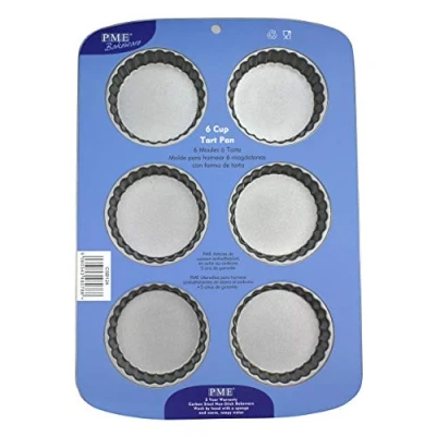 Image of PME Non Stick 6 Cup Tart Pan, Carbon Steel