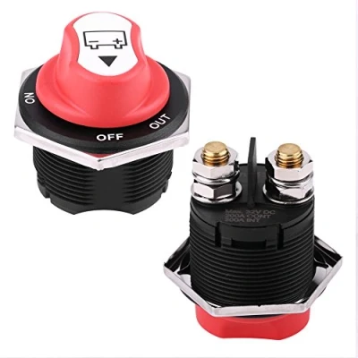 Image of Battery Switch Qiilu 200A 32V Cut Off Switch, Waterproof Isolator Universal for Cars, Road Vehicle, Truck, Motorcycle, Boat ABS Metal
