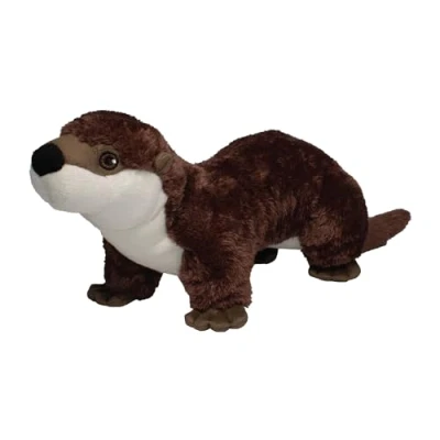 Image of EcoBuddiez Otter from Deluxebase. Medium 44cm Soft Plush Animals made Recycled Plastic Bottles. Eco Friendly Cuddly Gift for Kids and Cute Stuffed Animal Toy Toddlers.