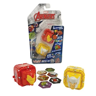 Image of Battle Cubes 2 Pack Avengers Iron Man and Thor, rock paper, scissors game