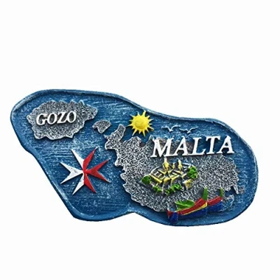 Image of 3D Malta map Fridge Magnet Home &amp; Kitchen Decoration magnetic sticker,Malta Refrigerator tourist souvenir gift
