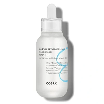 Image of COSRX Hydrium Triple Hyaluronic Moisture Ampoule, 40ml Acid Viscous Serum Korean Skin Care, Vegan, Cruelty Free, Paraben CPNP Registered