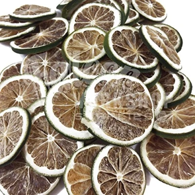 Image of 20 x Dried Fruit Green Lemon Slices Christmas Craft Wreath Florist Decoration