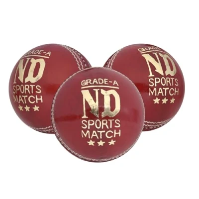 Image of ND Sports Slazenger Match Quality Cricket ball for 50 overs A Grade Balls SNR JNR (Senior 5.5oz, 3 Balls)