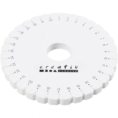 Image of Creativ Kumihimo Braiding Disc 12 cm, 32 Notches Traditional Japanese Jewelry Making Kit Unisex All Ages Not Foldable