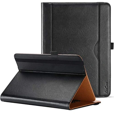 Image of ProCase Universal 9&quot; 10&quot; 10.1&quot; inch Tablet Case, Leather Folio Case Protective Stand Cover for 9.7&quot; Touchscreen with Fixing Band Card Pocket and Pen Holder Black