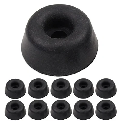 Image of Pack of 10 Black 22mm Rubber Toilet Seat Buffer Pads