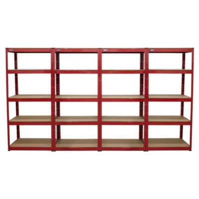 Image of Sealey Racking Unit with 5 Shelves 150Kg Capacity per Level Set of 4