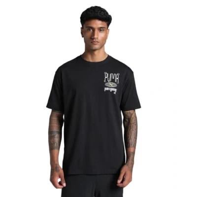 Image of M Graphics Train Illustrative Relaxed TEE Puma Black