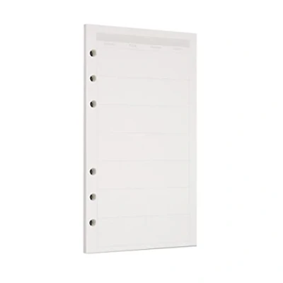 Image of Zelten 1 Pack A6 45 Sheets/90 Pages Monthly Planner Loose Leaf Punched Paper Refills for 6 Hole Binder Personal Organizer Diary Notebook Refillable