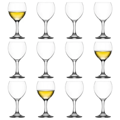 Image of LAV 12x 210ml Misket White Wine Glasses Small Dishwasher Safe Glass Wedding Christmas Birthday Party Drinking Glassware Goblet Gift Set