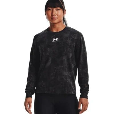 Image of Under Armour Womens Rival Terry Crew Sweater Black L