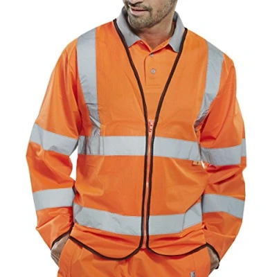 Image of FIRE RETARDANT HI VIS JERKIN ORANGE 4XL