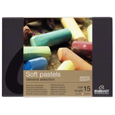 Image of Rembrandt Professional Soft Pastel Set General Colour Selection 15 Half Pastels