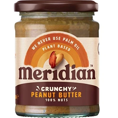 Image of (Pack Of 2) Peanut Butter Crunchy No Salt / Sugar MERIDIAN FOODS GM Soya us