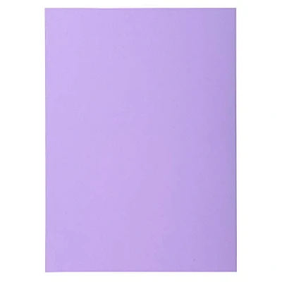 Image of Exacompta Ref 850016E Super Square Cut Folders 22 x 31cm in Size, Suitable for Storing &amp; Holding A4 Documents, 60gsm Material Purple (Pack of 250)