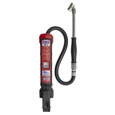 Image of Sealey Anodised Tyre Inflator with Twin Push On Connector