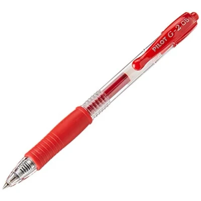 Image of Pilot G205 Retractable Gel Rollerball 0.5 mm Tip (Box of 12) Red